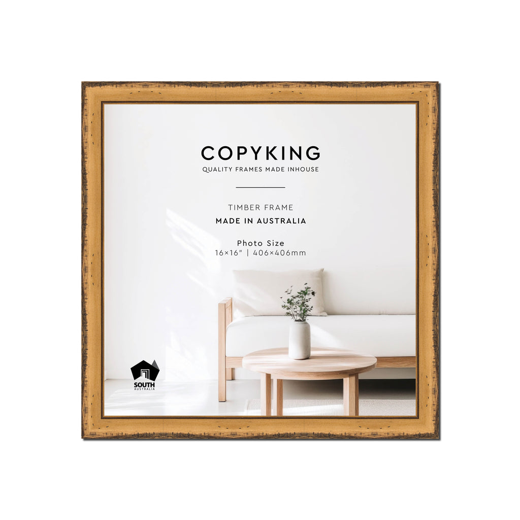 Pioneer Light Brown 30mm Wood Square Photo Frame - 16" x 16" (406mm x 406mm)