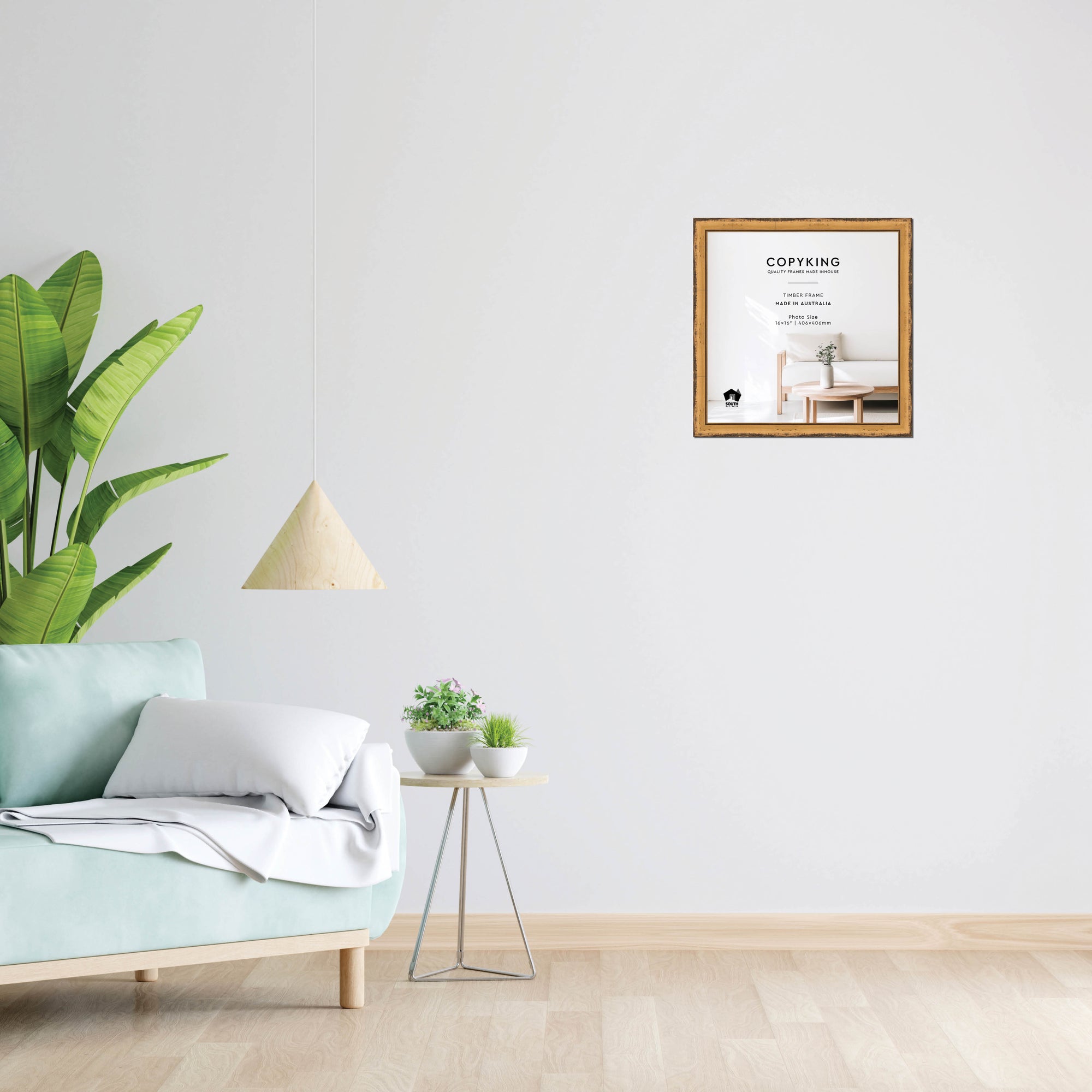 Pioneer Light Brown 30mm Wood Square Photo Frame - 16" x 16" (406mm x 406mm)