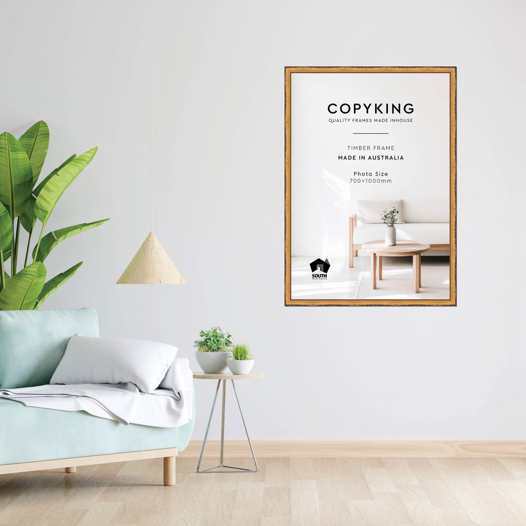 Pioneer Light Brown 30mm Wood Poster Frame - 70cm x 100cm