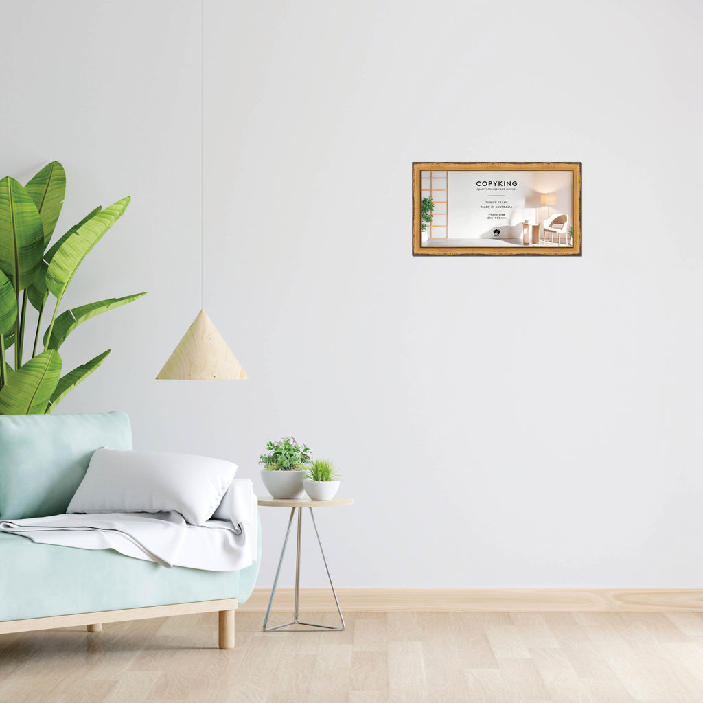 Pioneer Light Brown 30mm Wood Panoramic Photo Frame - 25cm x 50cm