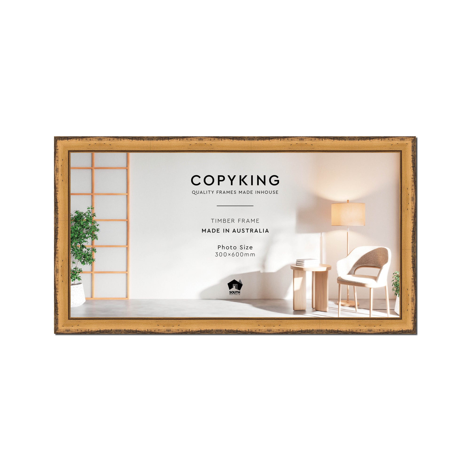 Pioneer Light Brown 30mm Wood Panoramic Photo Frame - 30cm x 60cm