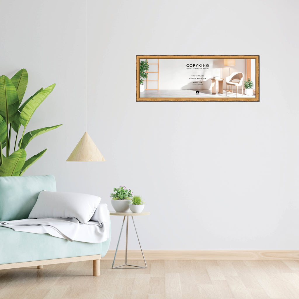 Pioneer Light Brown 30mm Wood Panoramic Photo Frame - 30cm x 90cm