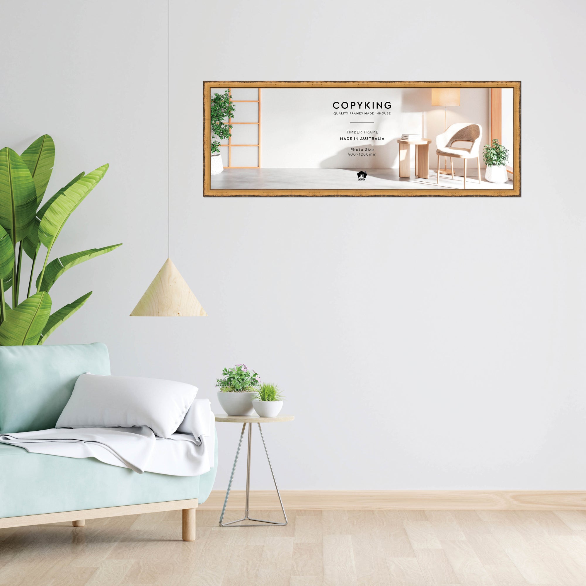 Pioneer Light Brown 30mm Wood Panoramic Photo Frame - 40cm x 120cm