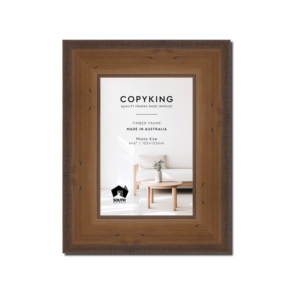 Pioneer Light Brown 42mm Wood Photo Frame - 4" x 6" (102mm x 153mm)