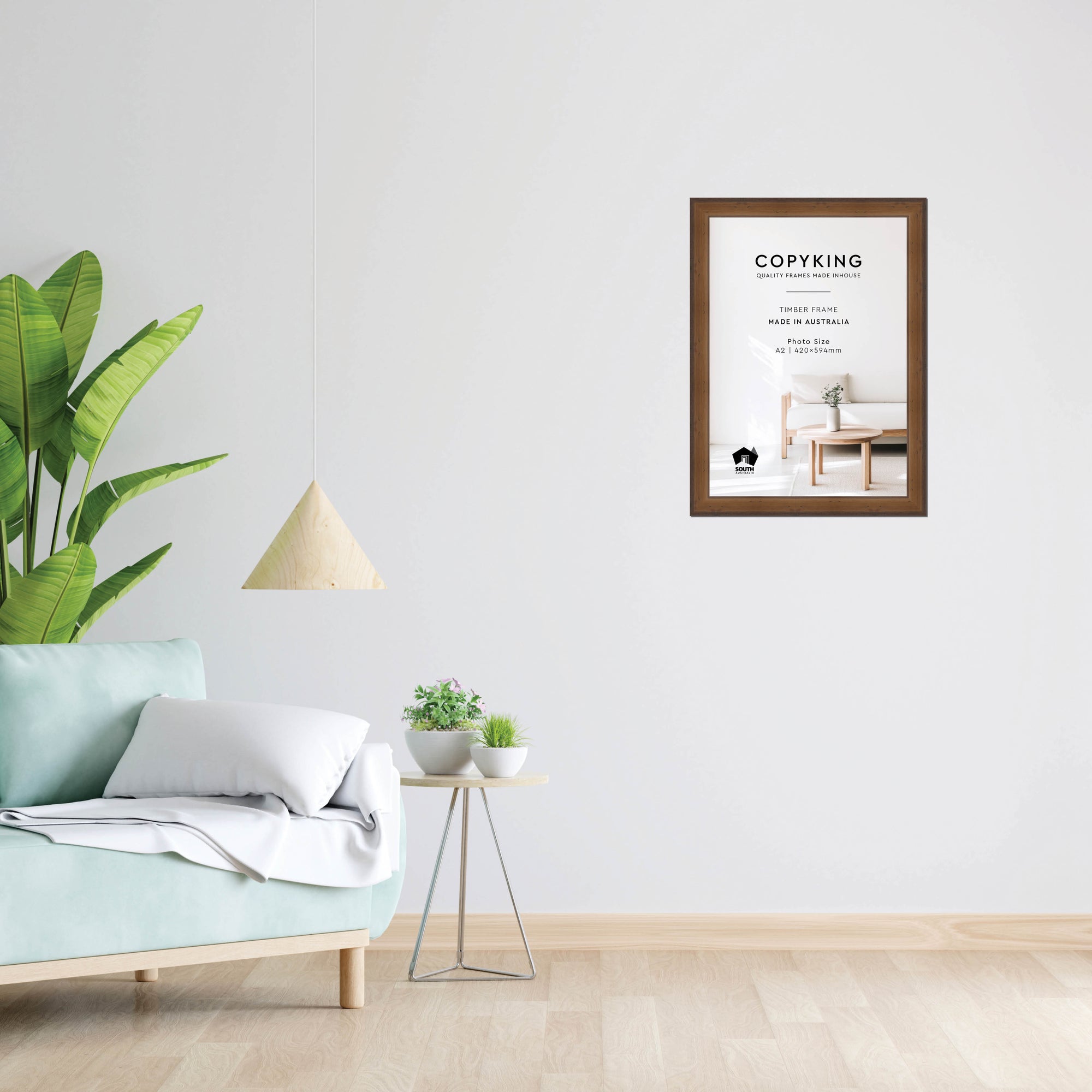 Pioneer Light Brown 42mm Wood Poster Frame - A2 (420mm x 594mm)