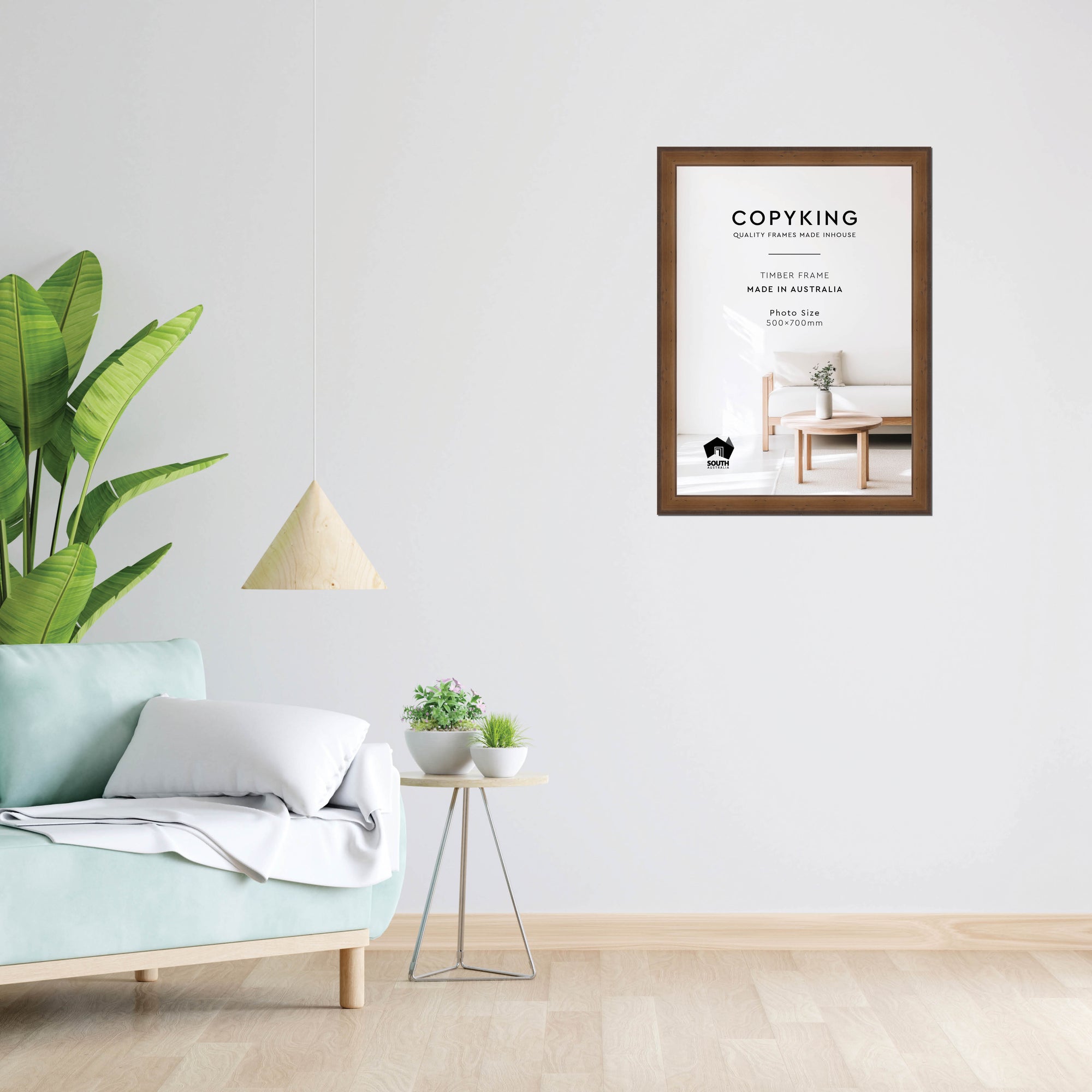 Pioneer Light Brown 42mm Wood Poster Frame - 50cm x 70cm