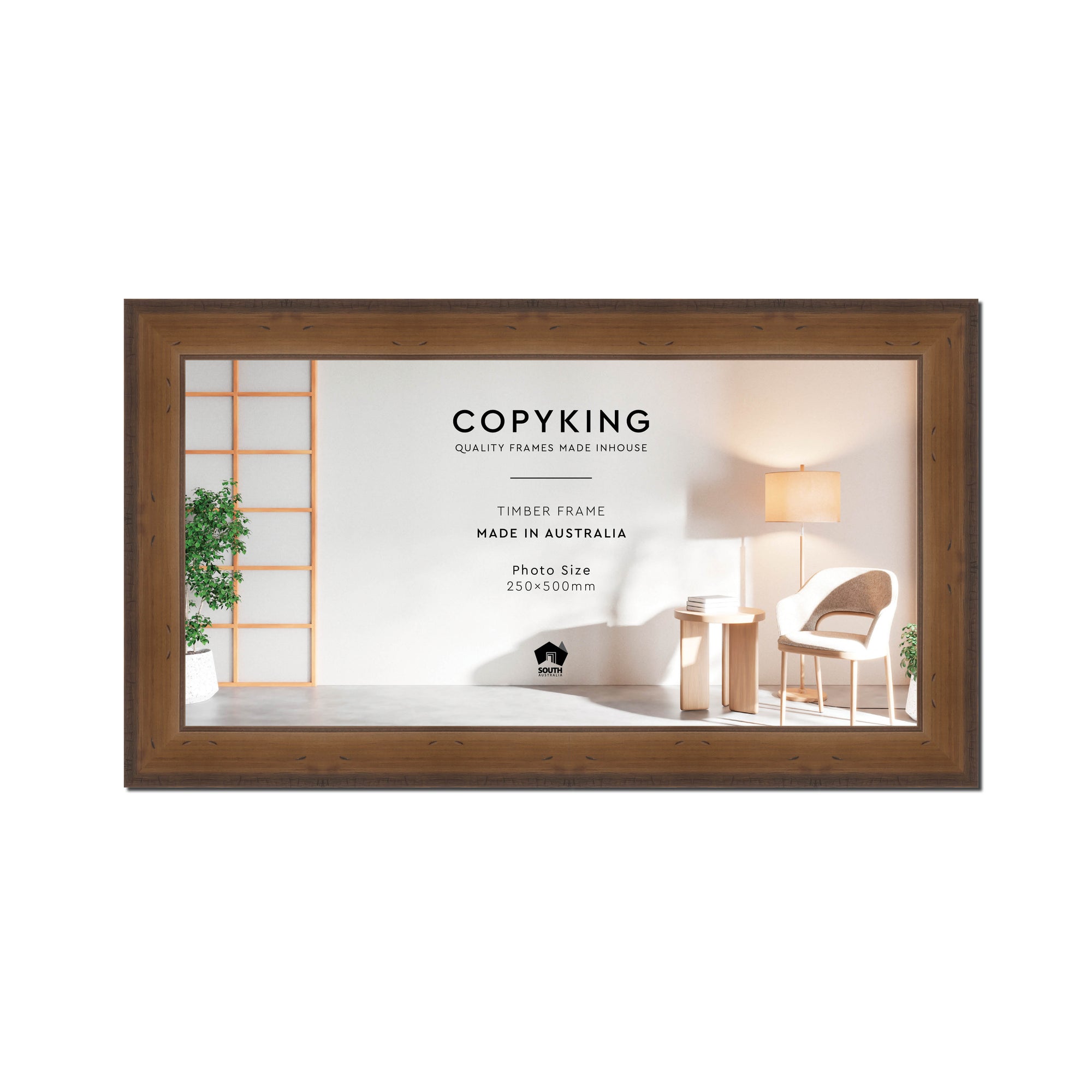 Pioneer Light Brown 42mm Wood Panoramic Photo Frame - 25cm x 50cm