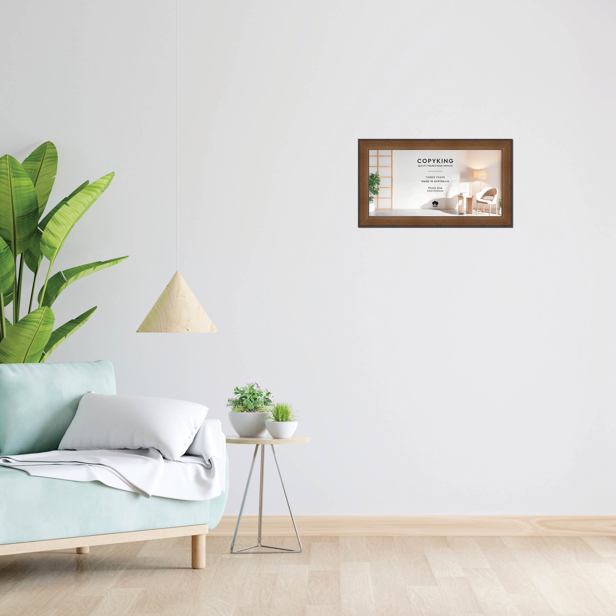 Pioneer Light Brown 42mm Wood Panoramic Photo Frame - 25cm x 50cm