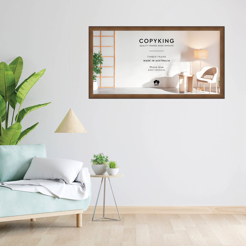 Pioneer Light Brown 42mm Wood Panoramic Photo Frame - 60cm x 120cm