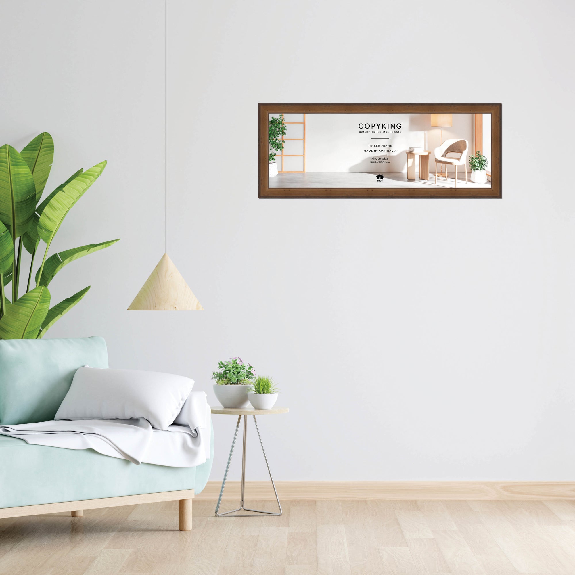 Pioneer Light Brown 42mm Wood Panoramic Photo Frame - 30cm x 90cm