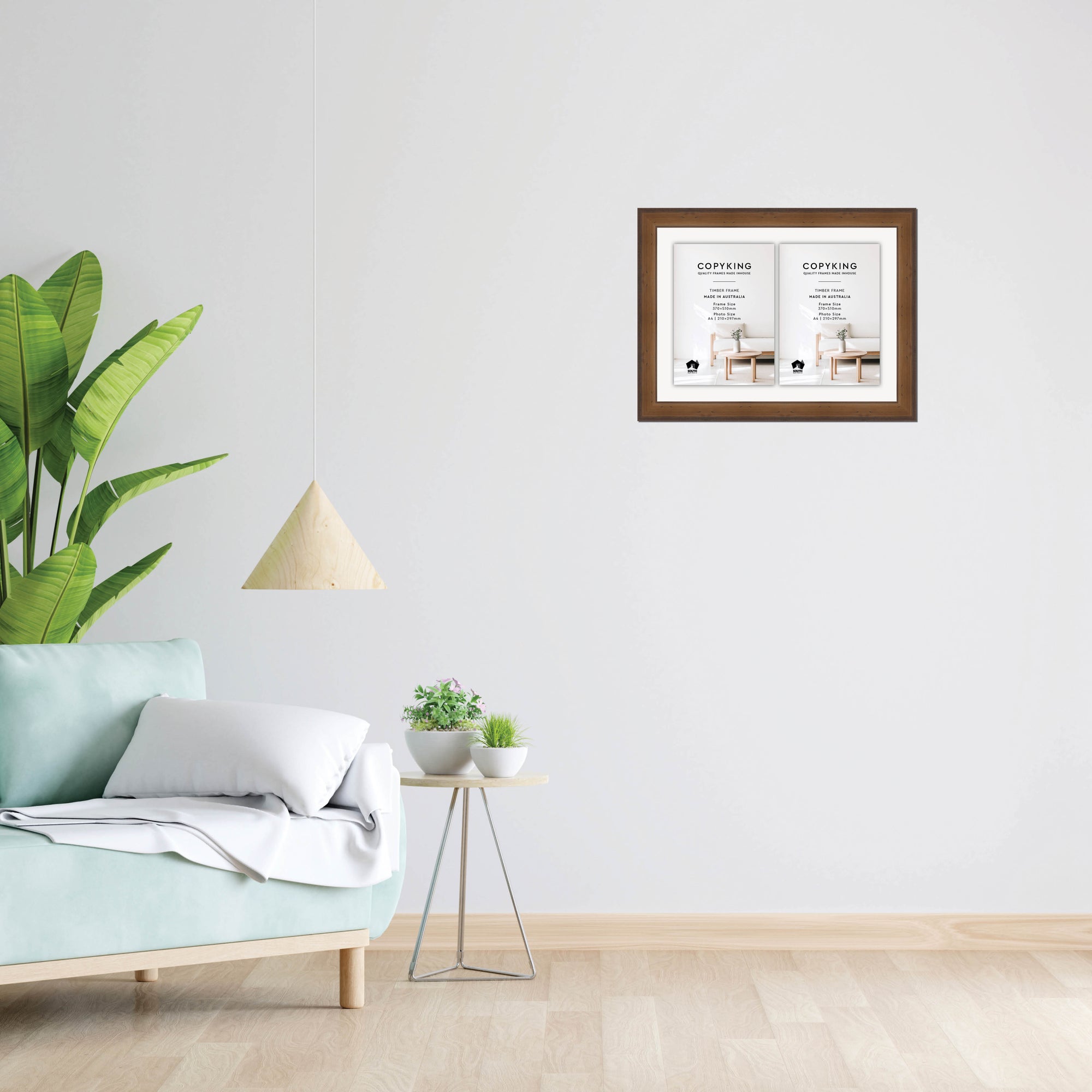 Pioneer Light Brown 42mm Wood Certificate Frame - 370mm x 510mm - 2 Certificates (A4)