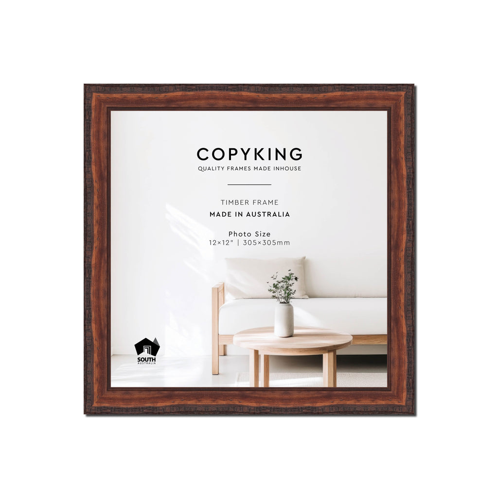 Pioneer Mahogany 30mm Wood Square Photo Frame - 12" x 12" (305mm x 305mm)