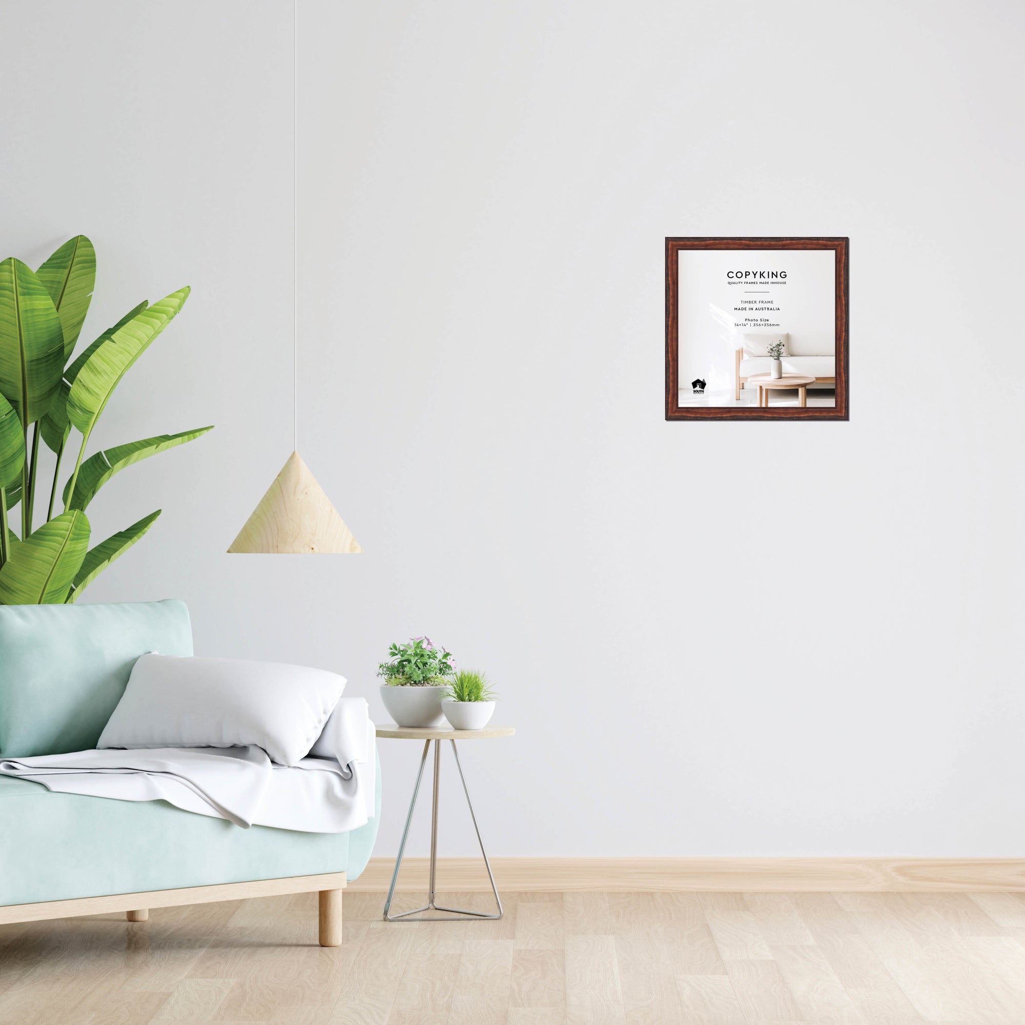 Pioneer Mahogany 30mm Wood Square Photo Frame - 14" x 14" (356mm x 356mm)