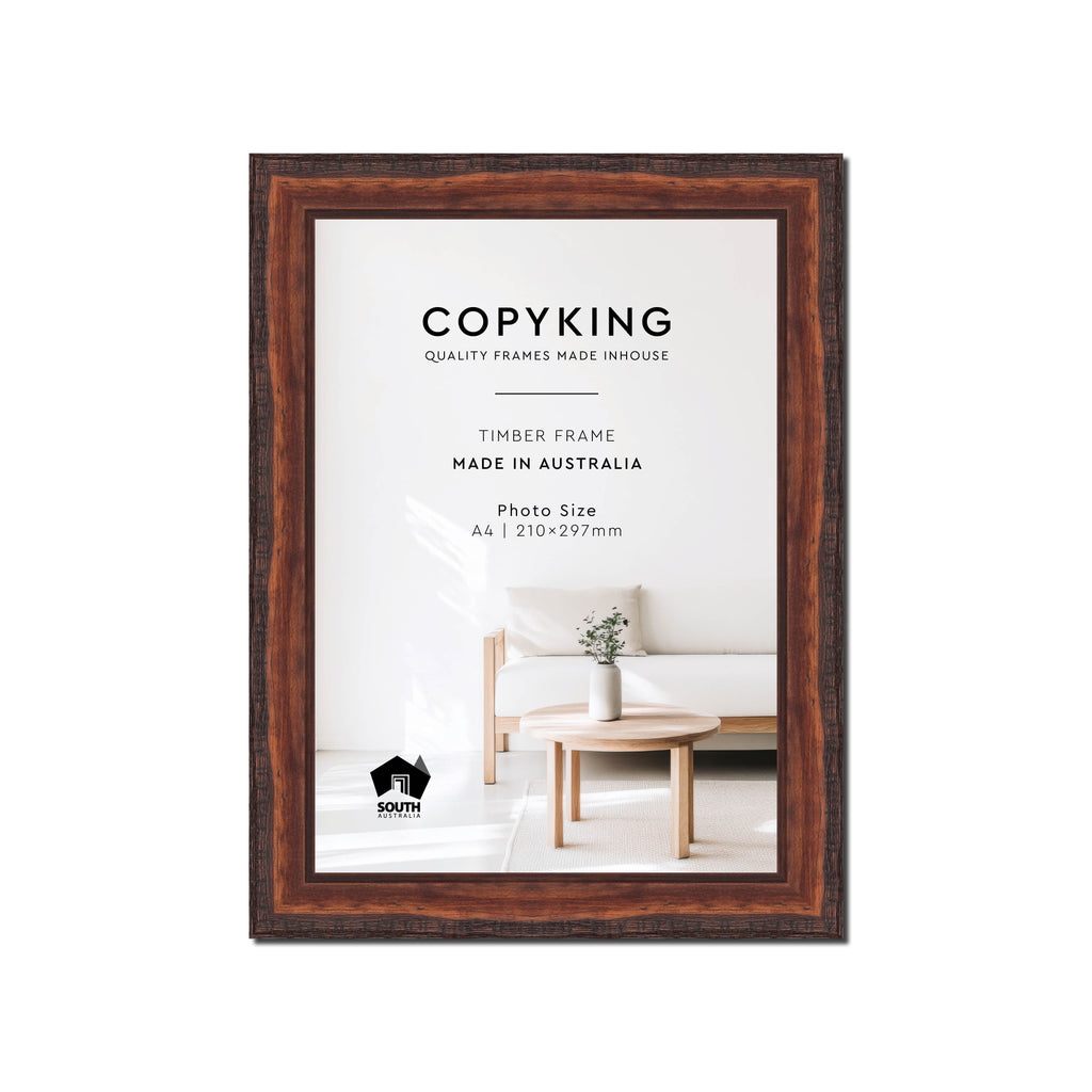 Pioneer Mahogany 30mm Wood Poster Frame - A4 (210mm x 297mm)
