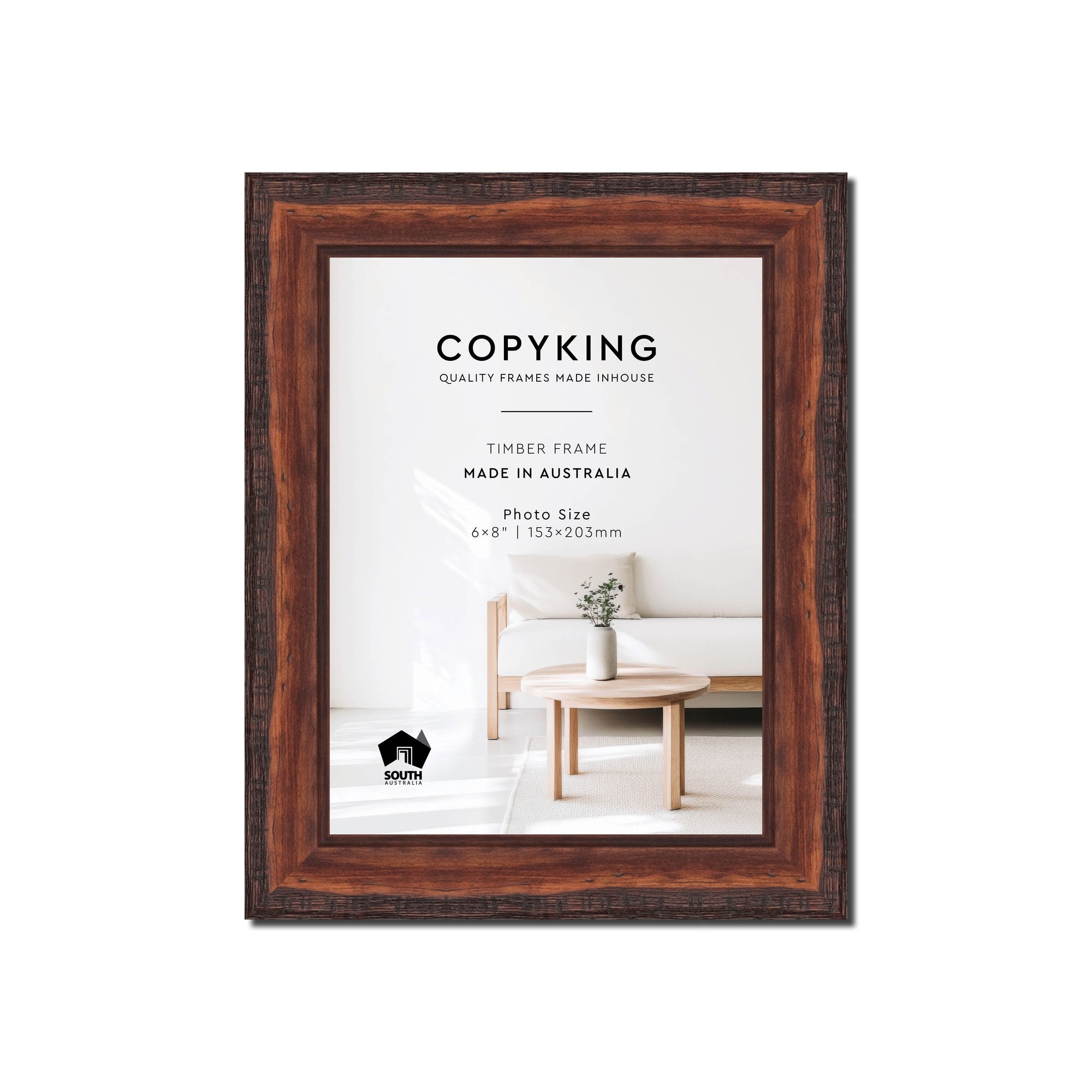 Pioneer Mahogany 30mm Wood Photo Frame - 6" x 8" (153mm x 203mm)