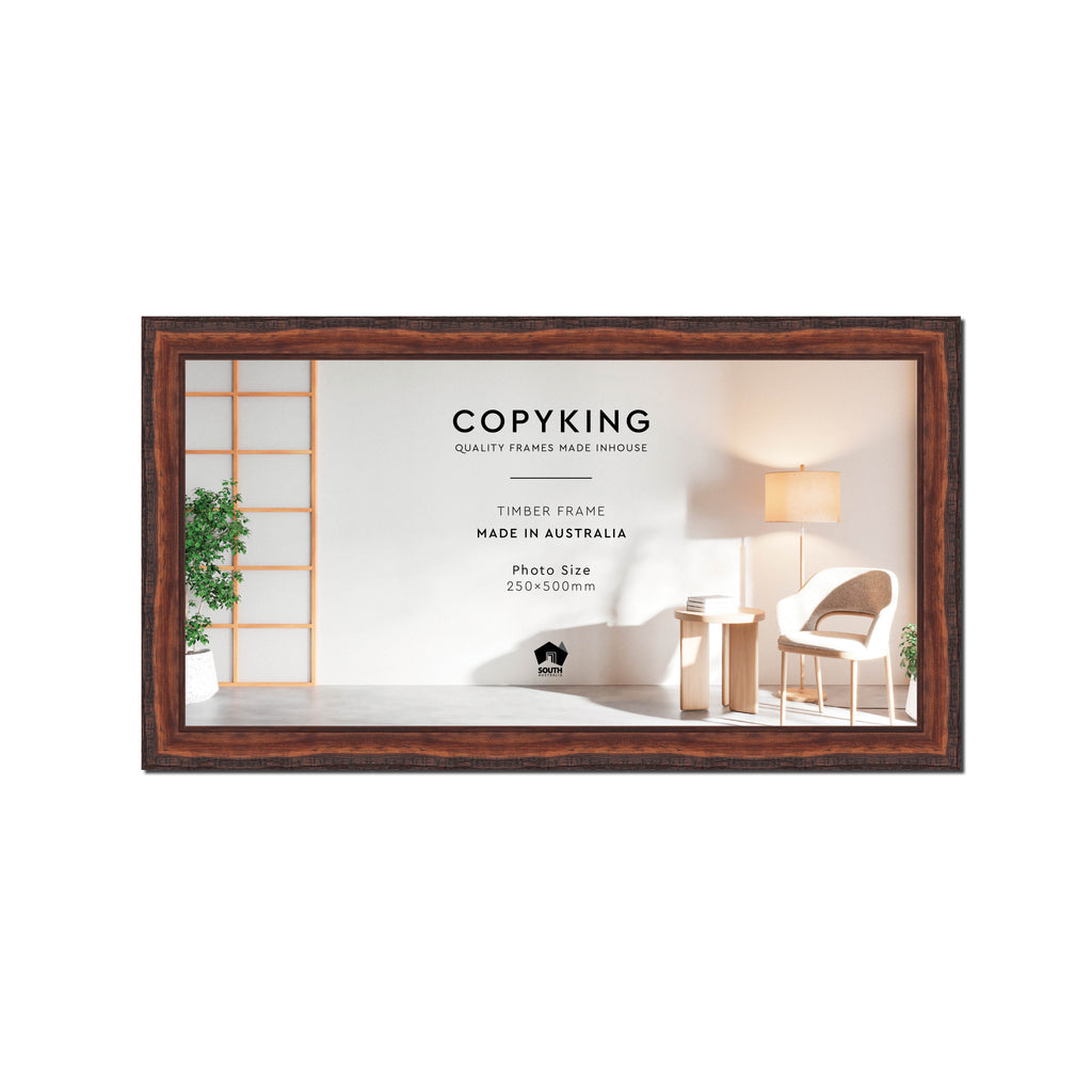 Pioneer Mahogany 30mm Wood Panoramic Photo Frame - 25cm x 50cm