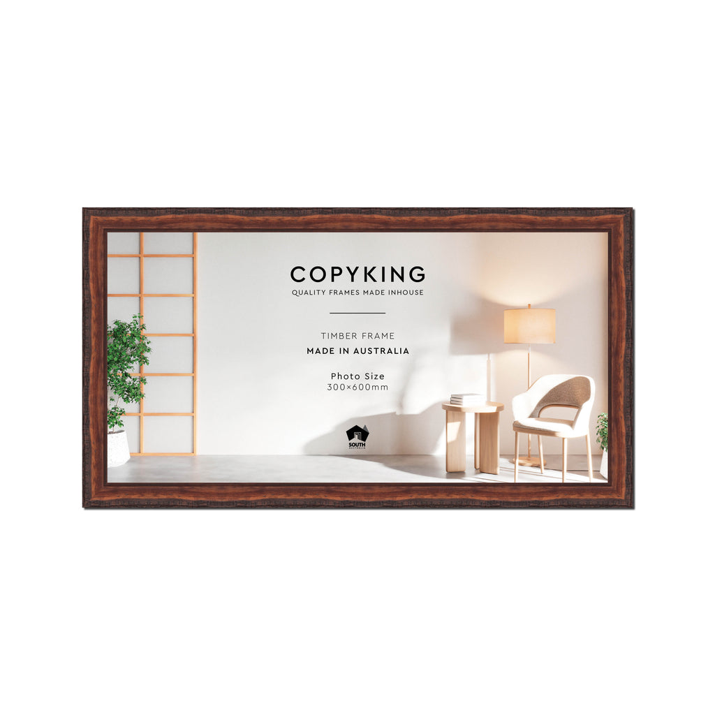 Pioneer Mahogany 30mm Wood Panoramic Photo Frame - 30cm x 60cm