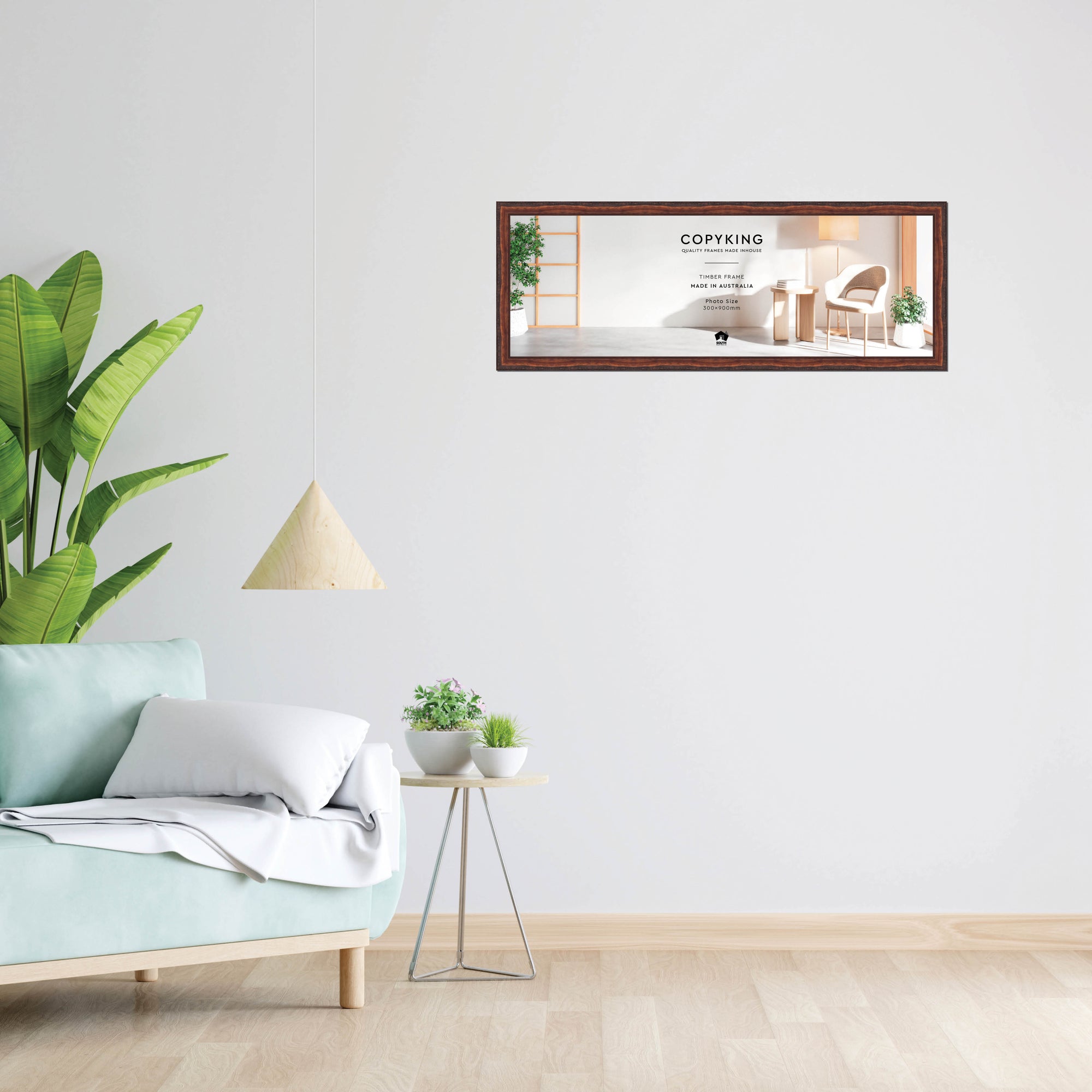 Pioneer Mahogany 30mm Wood Panoramic Photo Frame - 30cm x 90cm