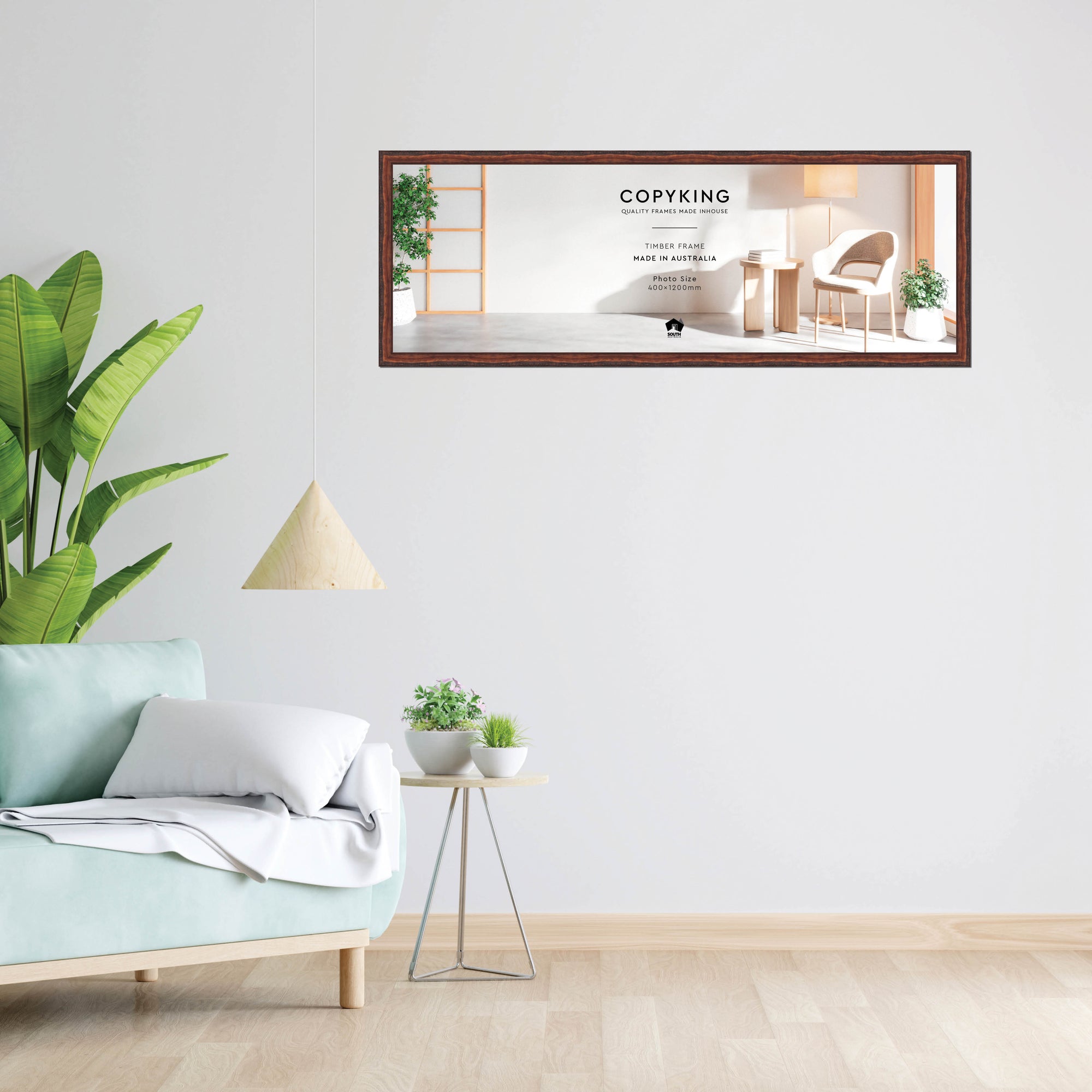 Pioneer Mahogany 30mm Wood Panoramic Photo Frame - 40cm x 120cm