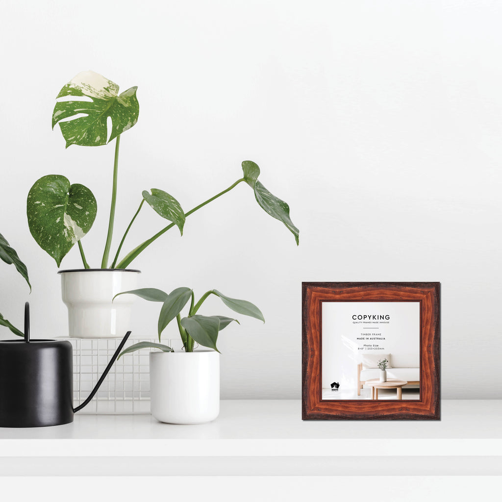 Pioneer Mahogany 42mm Wood Square Photo Frame - 8" x 8" (203mm x 203mm)