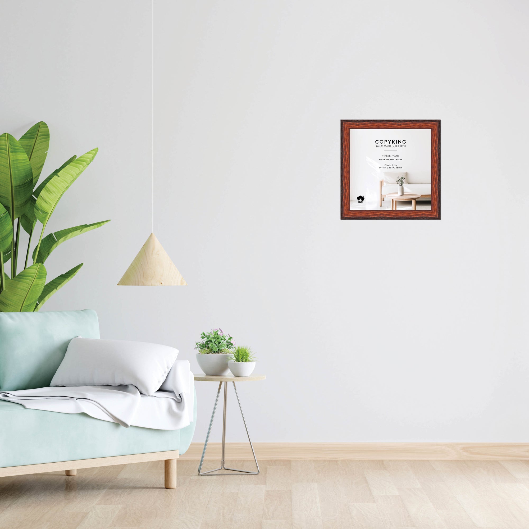 Pioneer Mahogany 42mm Wood Square Photo Frame - 14" x 14" (356mm x 356mm)