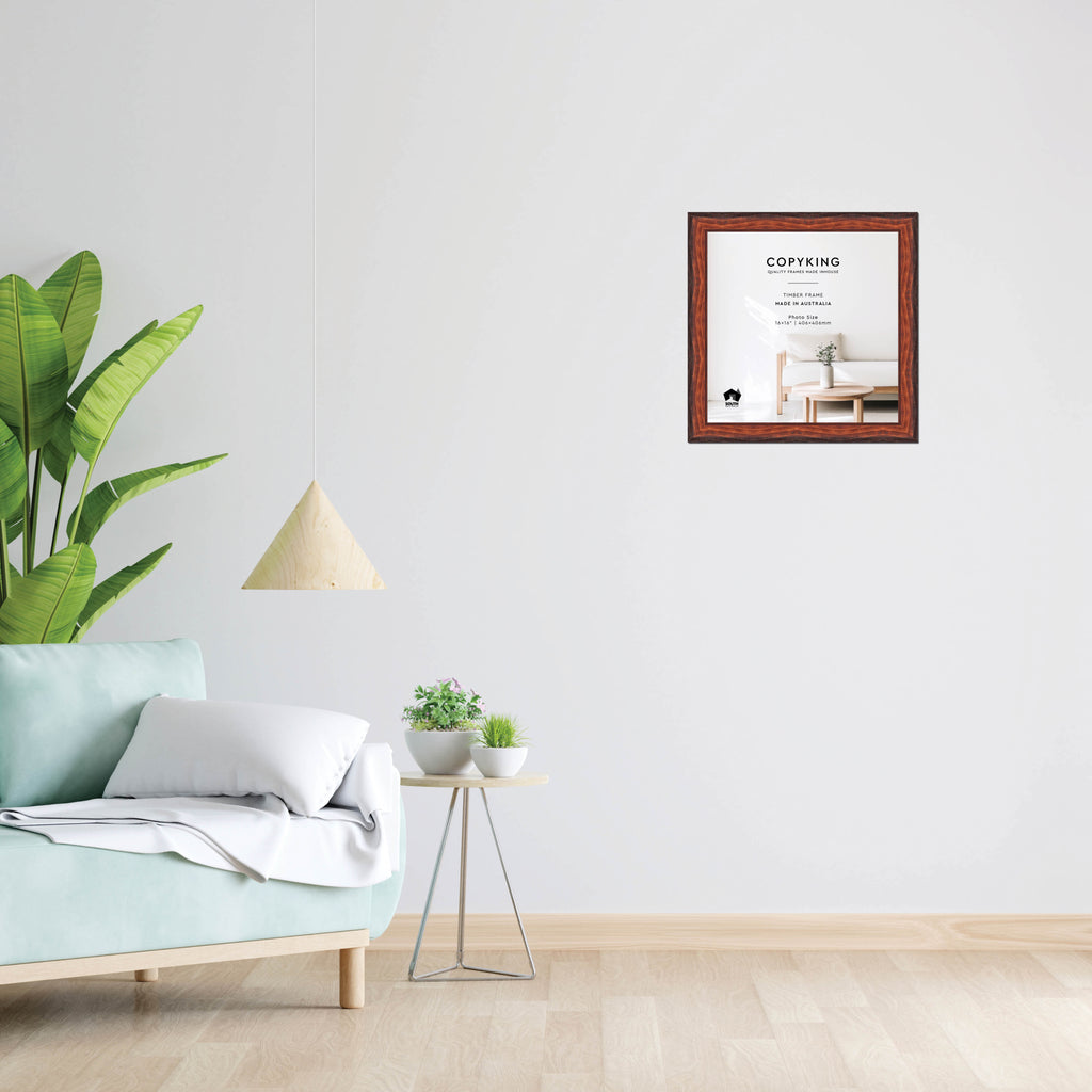 Pioneer Mahogany 42mm Wood Square Photo Frame - 16" x 16" (406mm x 406mm)