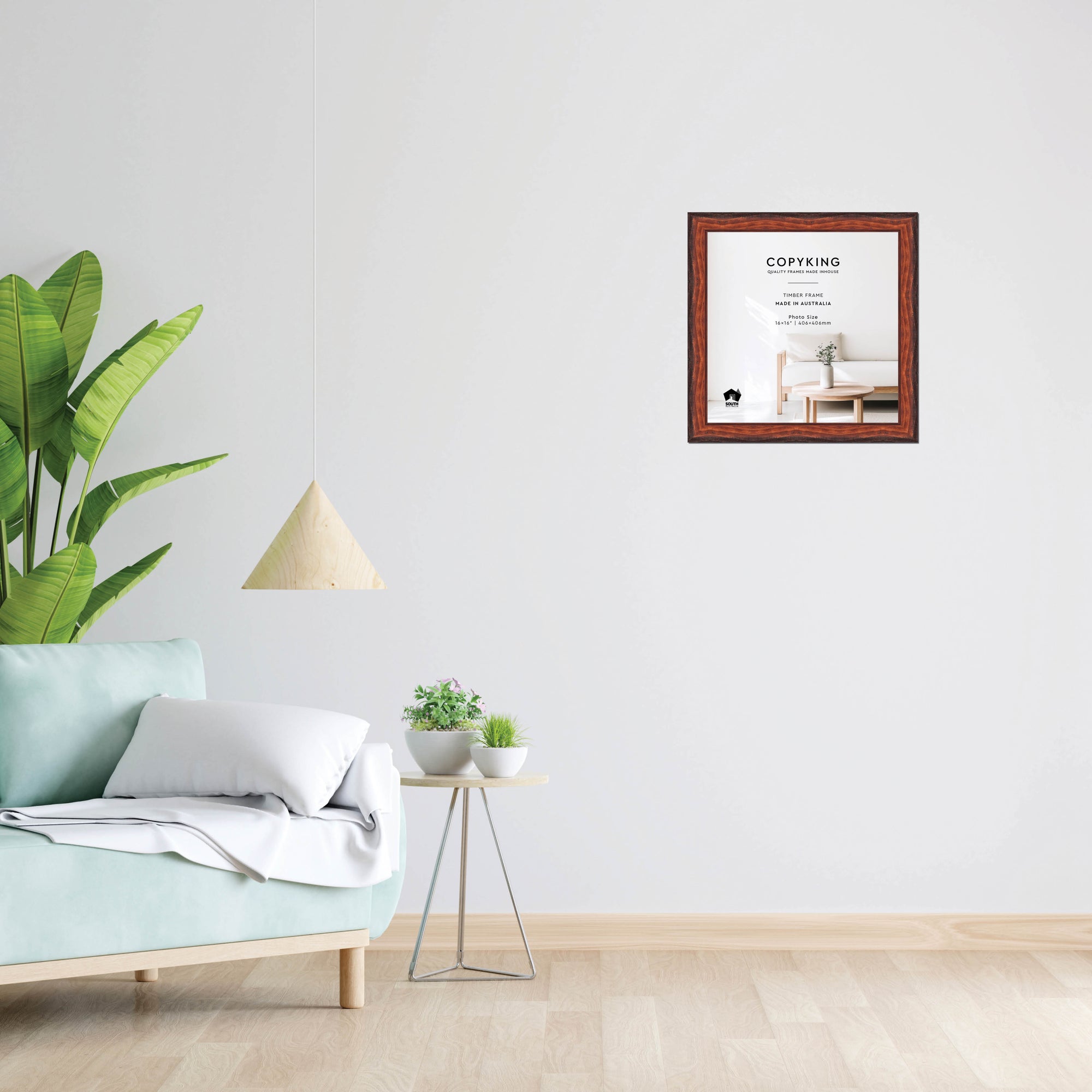 Pioneer Mahogany 42mm Wood Square Photo Frame - 16" x 16" (406mm x 406mm)
