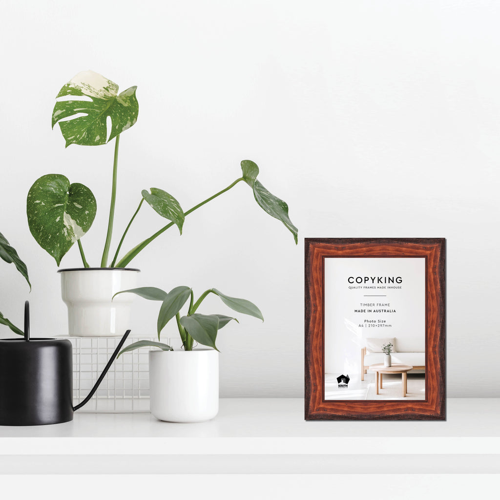 Pioneer Mahogany 42mm Wood Poster Frame - A4 (210mm x 297mm)