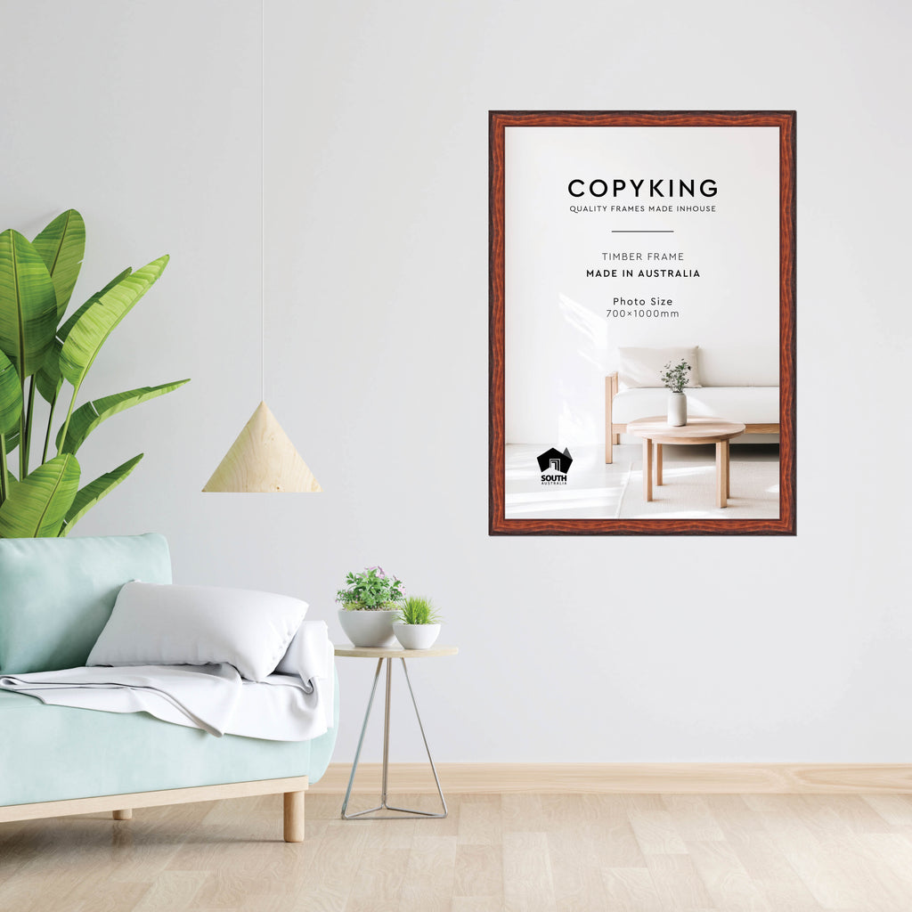 Pioneer Mahogany 42mm Wood Poster Frame - 70cm x 100cm