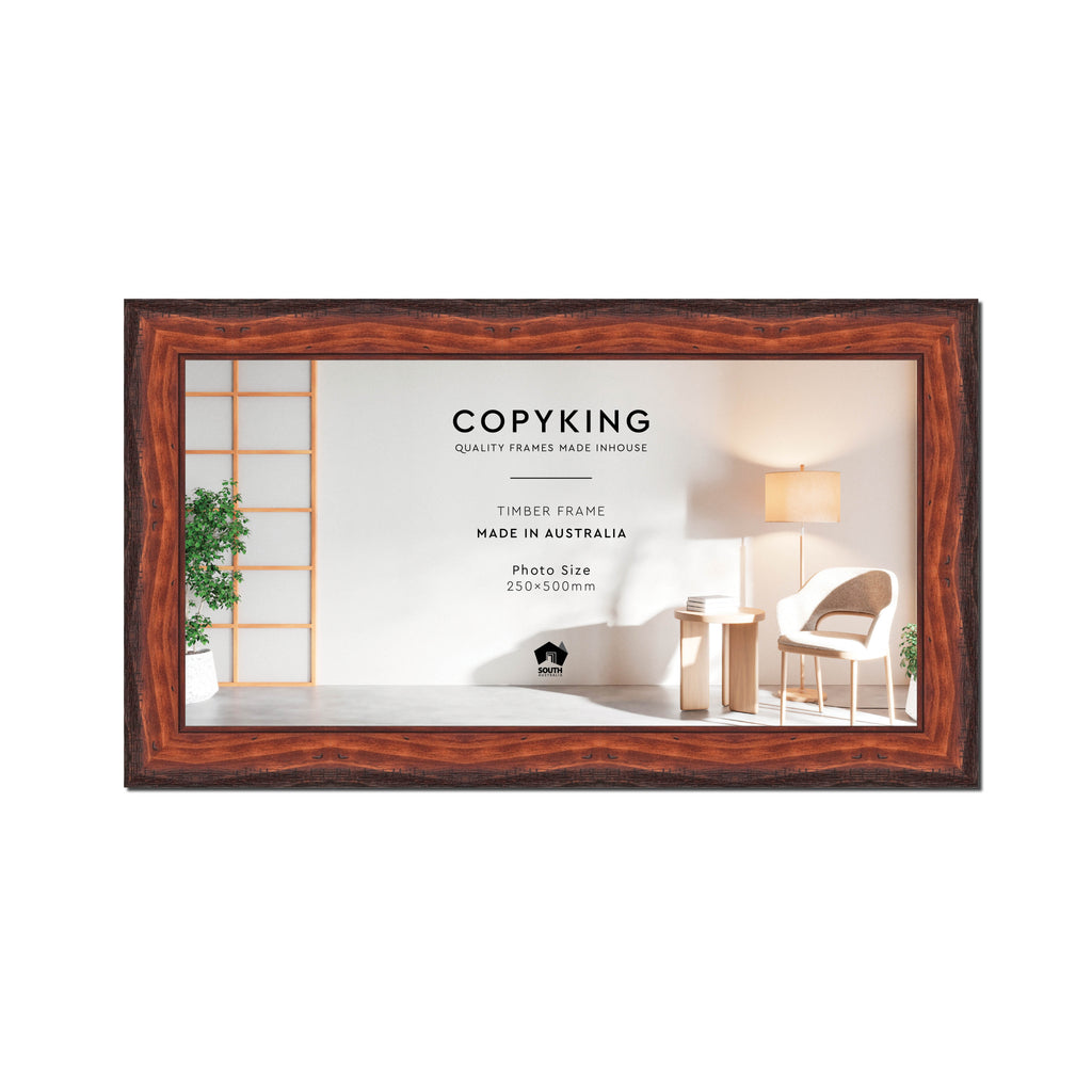 Pioneer Mahogany 42mm Wood Panoramic Photo Frame - 25cm x 50cm