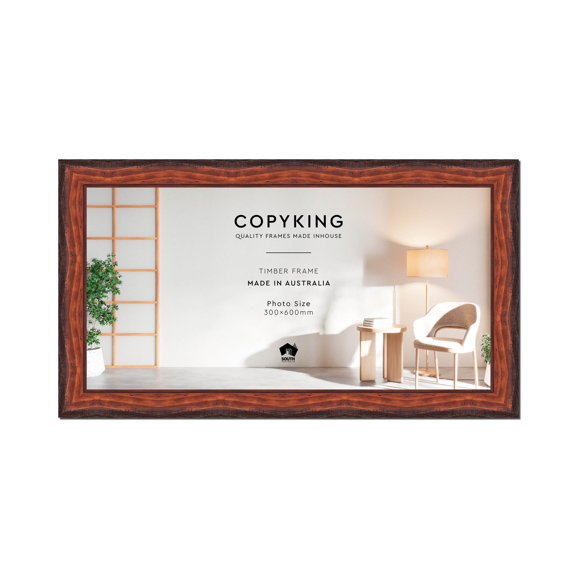 Pioneer Mahogany 42mm Wood Panoramic Photo Frame - 30cm x 60cm