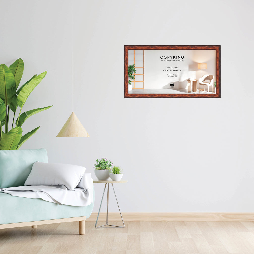 Pioneer Mahogany 42mm Wood Panoramic Photo Frame - 40cm x 80cm