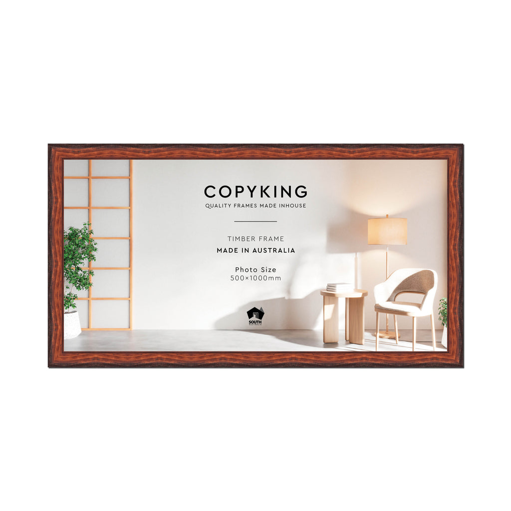 Pioneer Mahogany 42mm Wood Panoramic Photo Frame - 50cm x 100cm