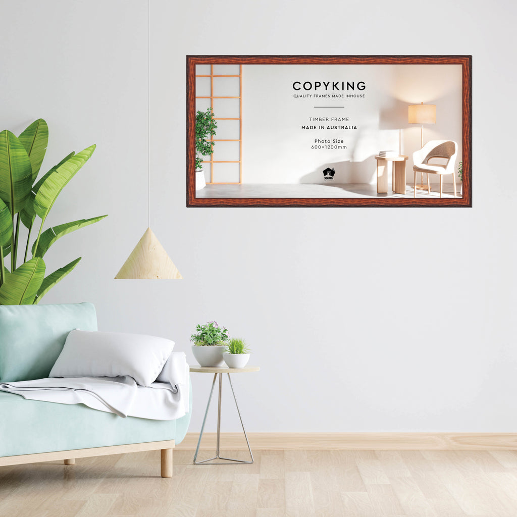 Pioneer Mahogany 42mm Wood Panoramic Photo Frame - 60cm x 120cm