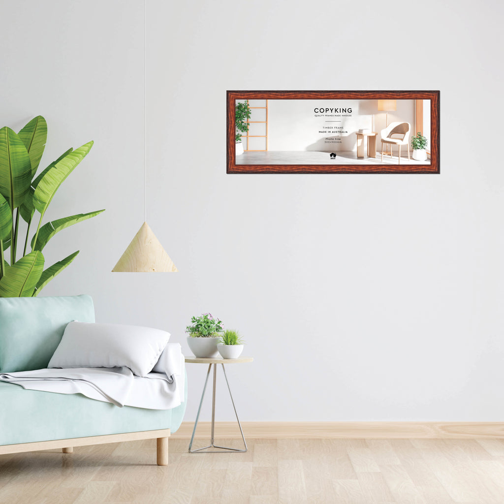 Pioneer Mahogany 42mm Wood Panoramic Photo Frame - 30cm x 90cm