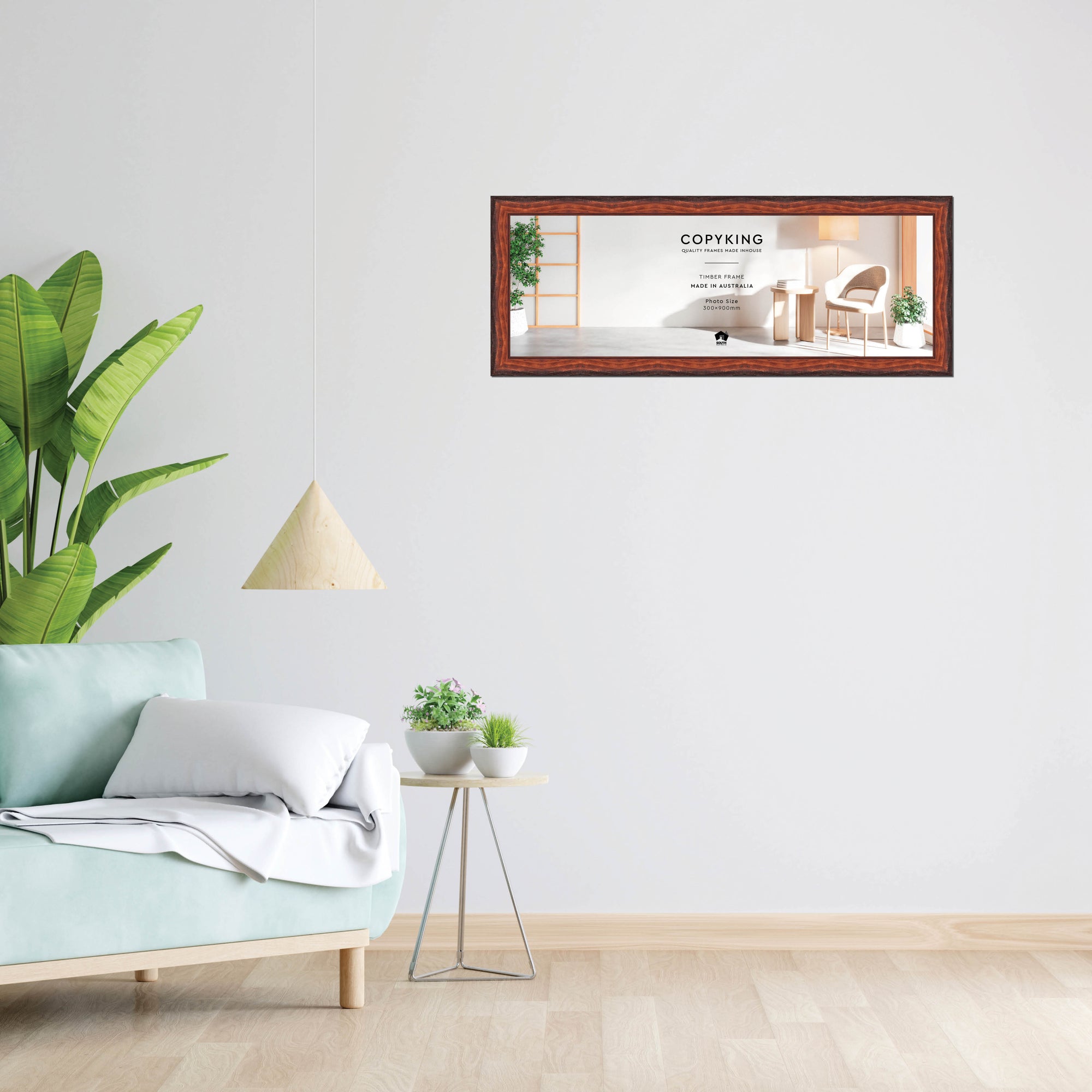 Pioneer Mahogany 42mm Wood Panoramic Photo Frame - 30cm x 90cm