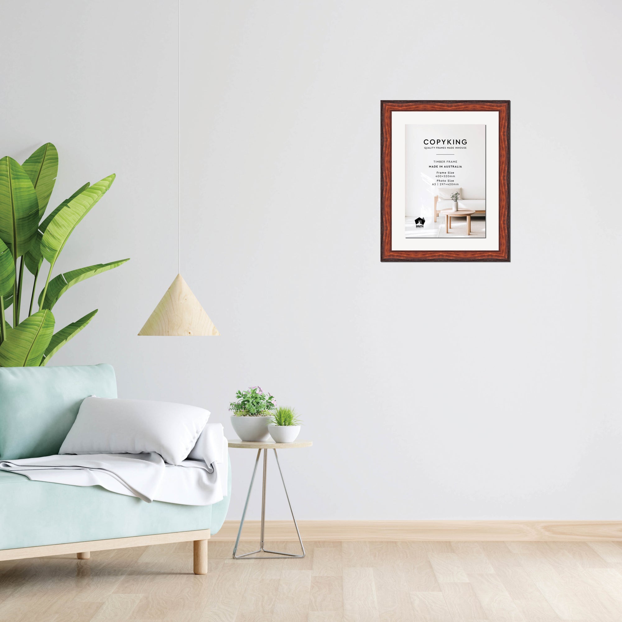 Pioneer Mahogany 42mm Wood Certificate Frame - 400mm x 520mm - 1 Certificates (A3)