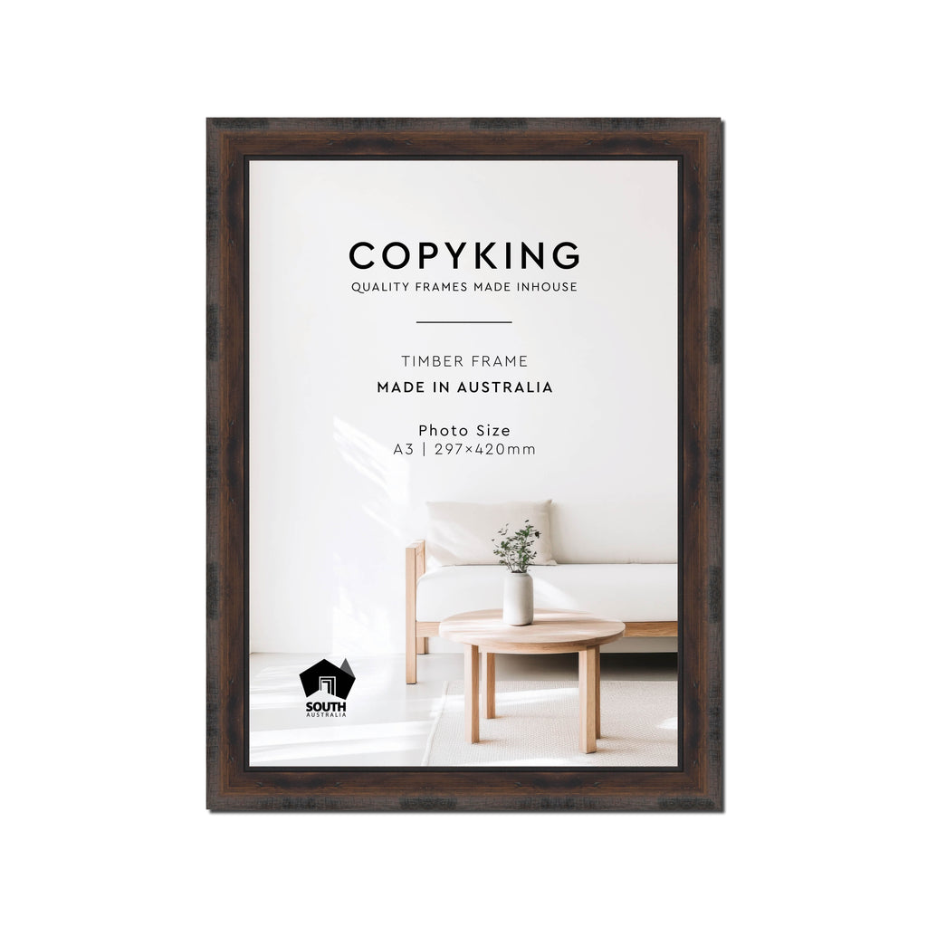 Pioneer Mocha 30mm Wood Poster Frame - A3 (297mm x 420mm)