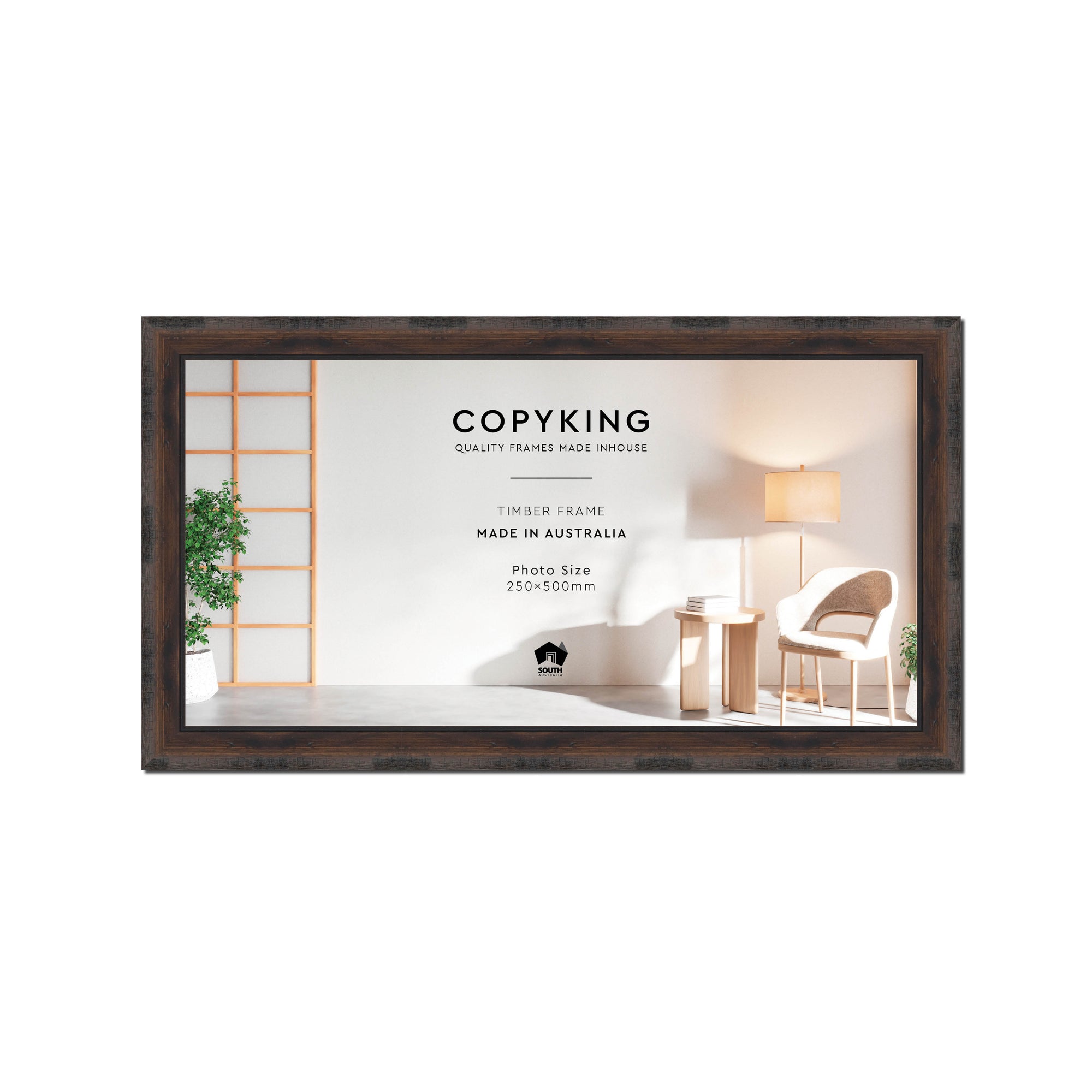 Pioneer Mocha 30mm Wood Panoramic Photo Frame - 25cm x 50cm