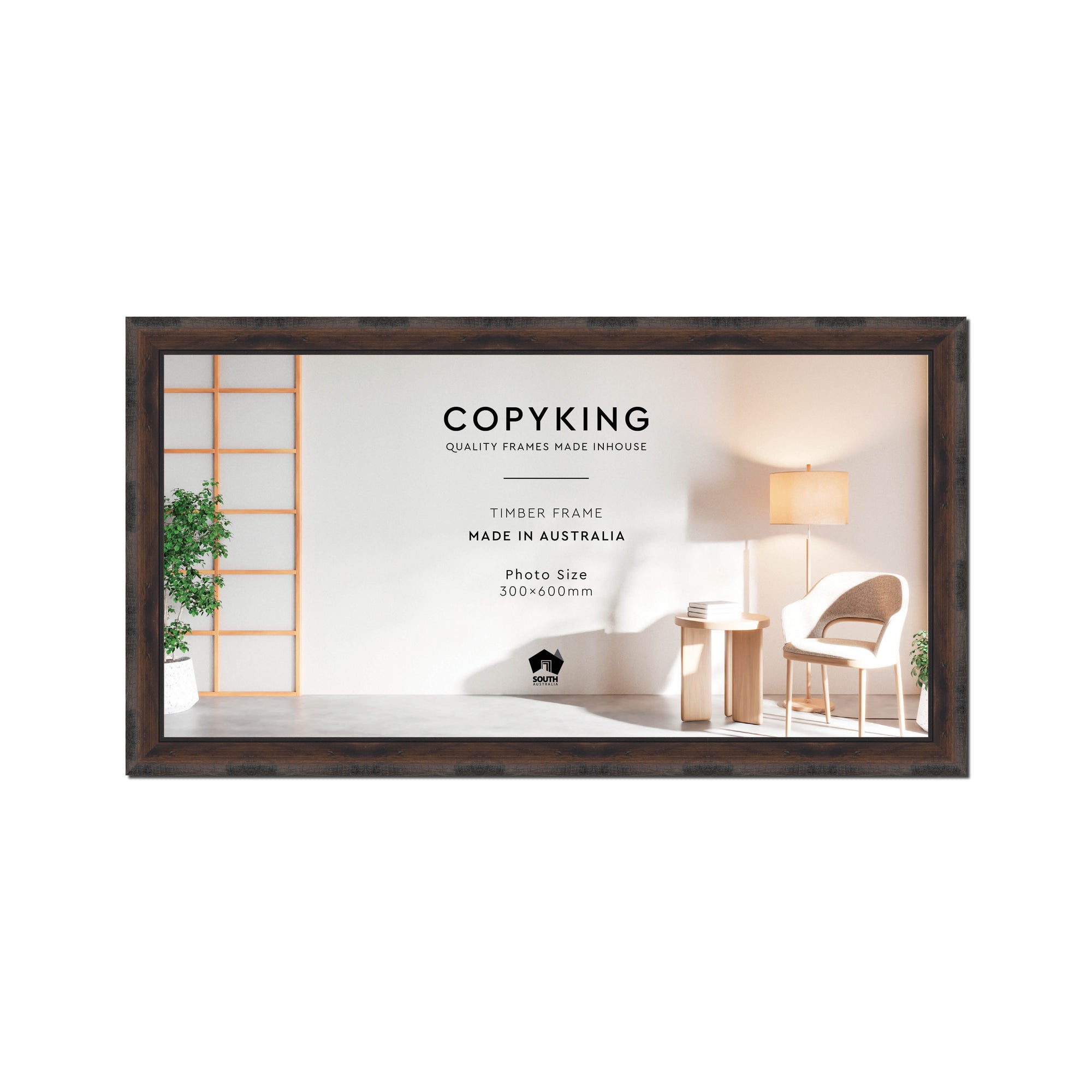 Pioneer Mocha 30mm Wood Panoramic Photo Frame - 30cm x 60cm