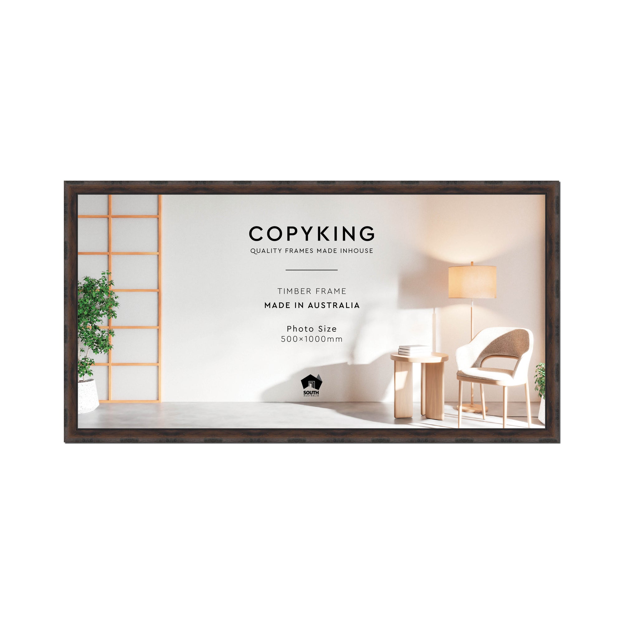Pioneer Mocha 30mm Wood Panoramic Photo Frame - 50cm x 100cm