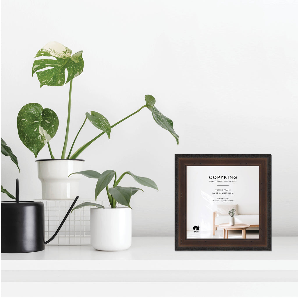 Pioneer Mocha 42mm Wood Square Photo Frame - 10" x 10" (254mm x 254mm)