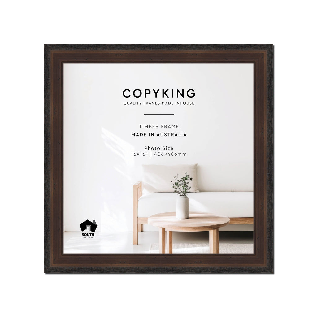 Pioneer Mocha 42mm Wood Square Photo Frame - 16" x 16" (406mm x 406mm)