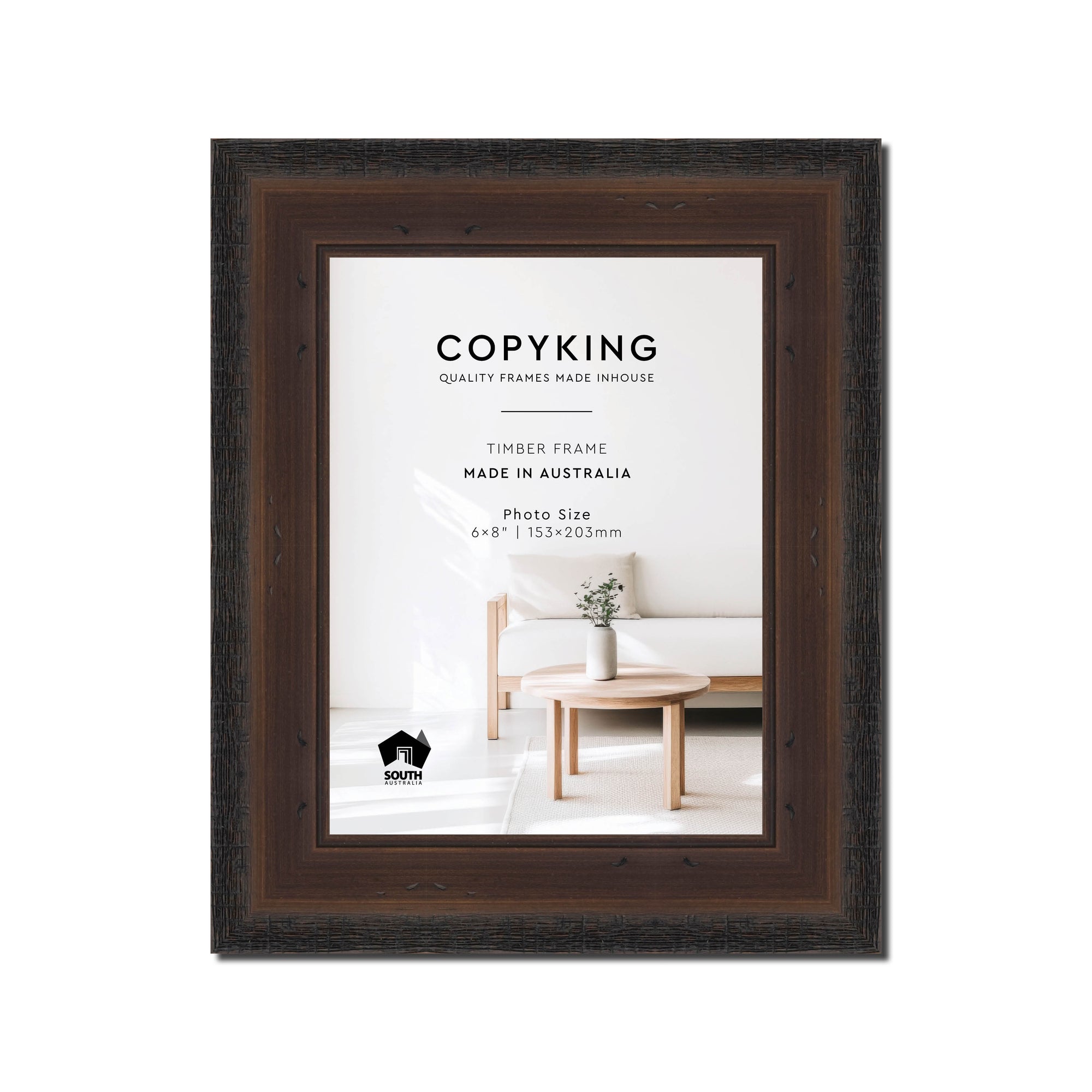 Pioneer Mocha 42mm Wood Photo Frame - 6" x 8" (153mm x 203mm)