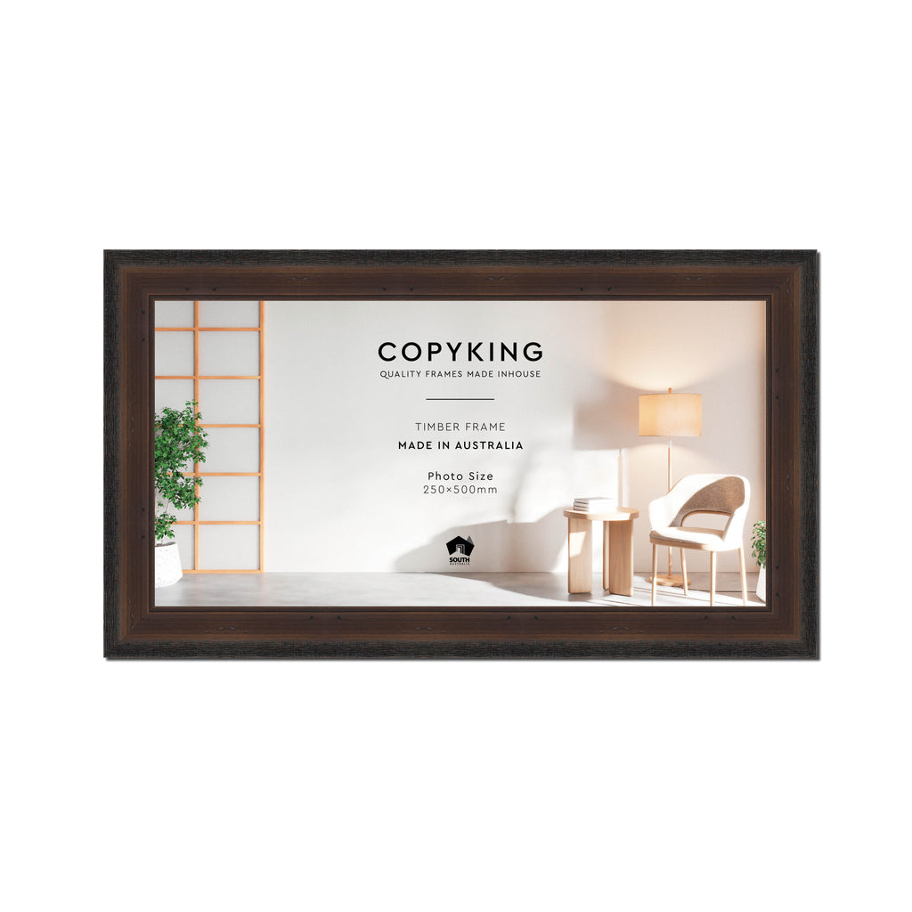 Pioneer Mocha 42mm Wood Panoramic Photo Frame - 25cm x 50cm