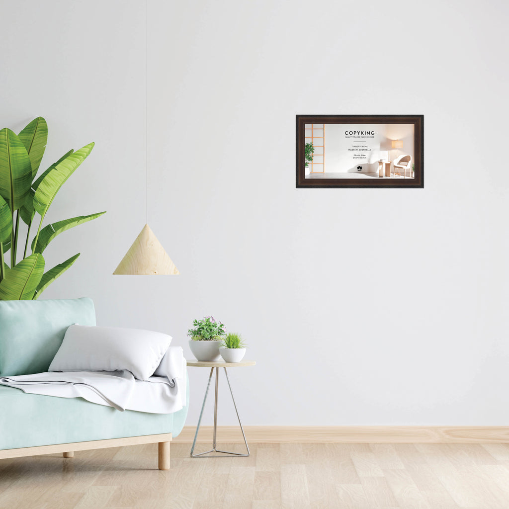 Pioneer Mocha 42mm Wood Panoramic Photo Frame - 25cm x 50cm