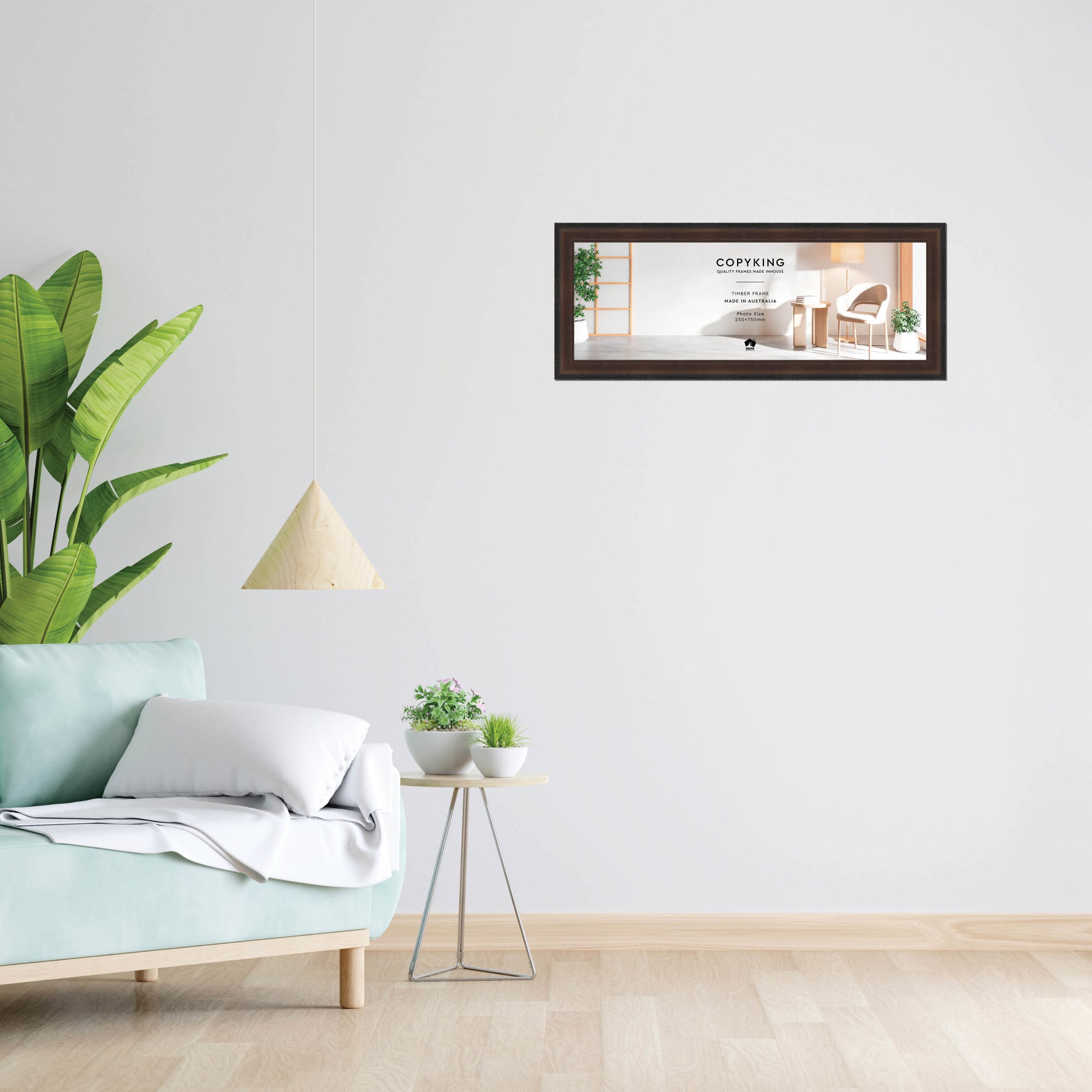 Pioneer Mocha 42mm Wood Panoramic Photo Frame - 25cm x 75cm
