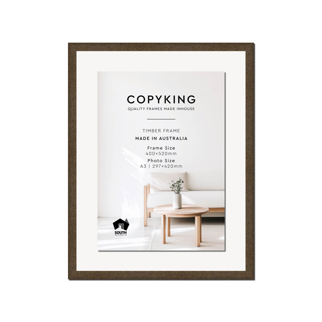 Prime Anthracite 20mm Wood Certificate Frame - 400mm x 520mm - 1 Certificates (A3)