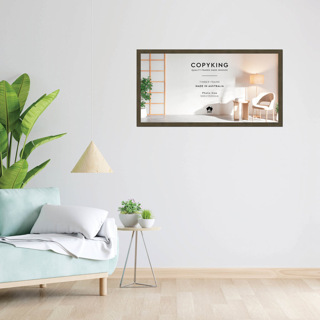 Prime Anthracite 30mm Wood Panoramic Photo Frame - 50cm x 100cm