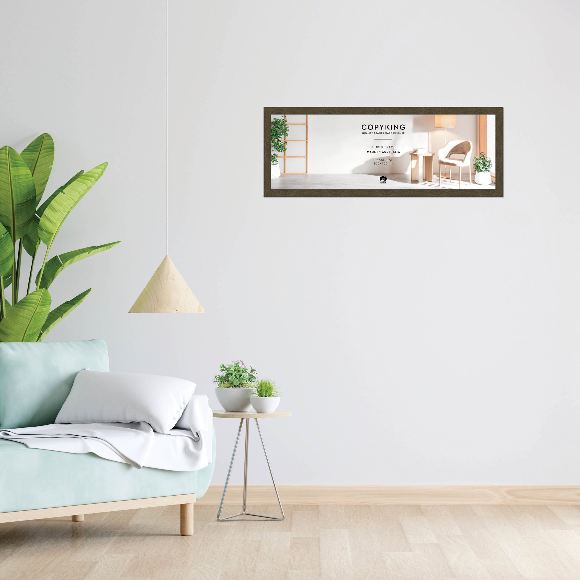 Prime Anthracite 30mm Wood Panoramic Photo Frame - 30cm x 90cm
